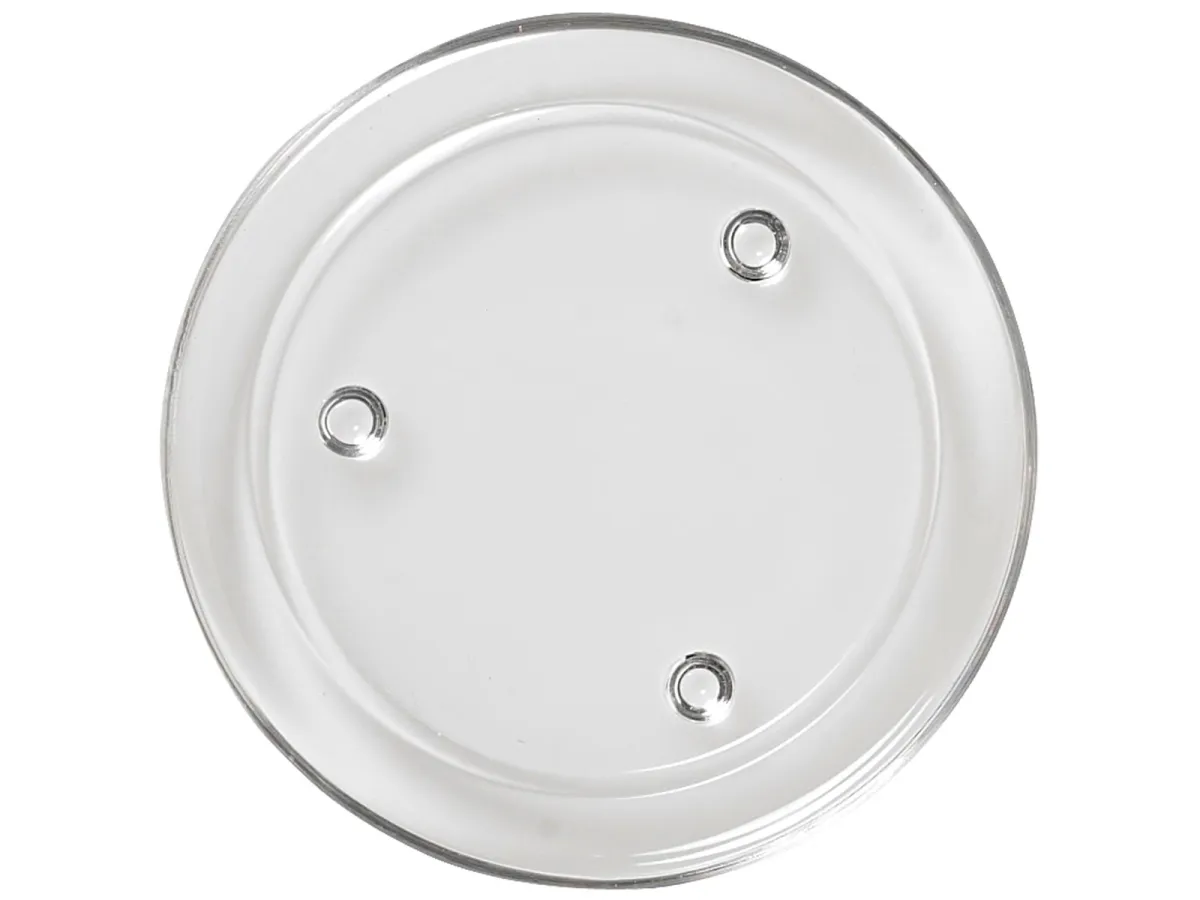 Asp-Holmblad Dekor-Glasteller, rund