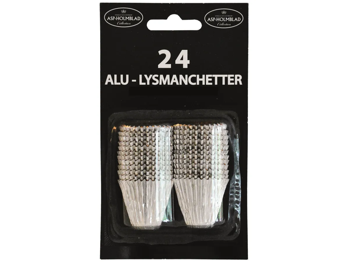 Asp-Holmblad Kerzenhalter Silber