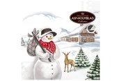 Asp-Holmblad Servietten "Snowman & reindeer"