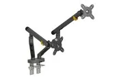 Bakker Elkhuizen Flexible Dual mounting kit - adjustable dual arms - for 2 monitors - dark grey 10 kg 17"-35" (for flat screen), 17"-32" (for curved screen) 100 x 100 mm