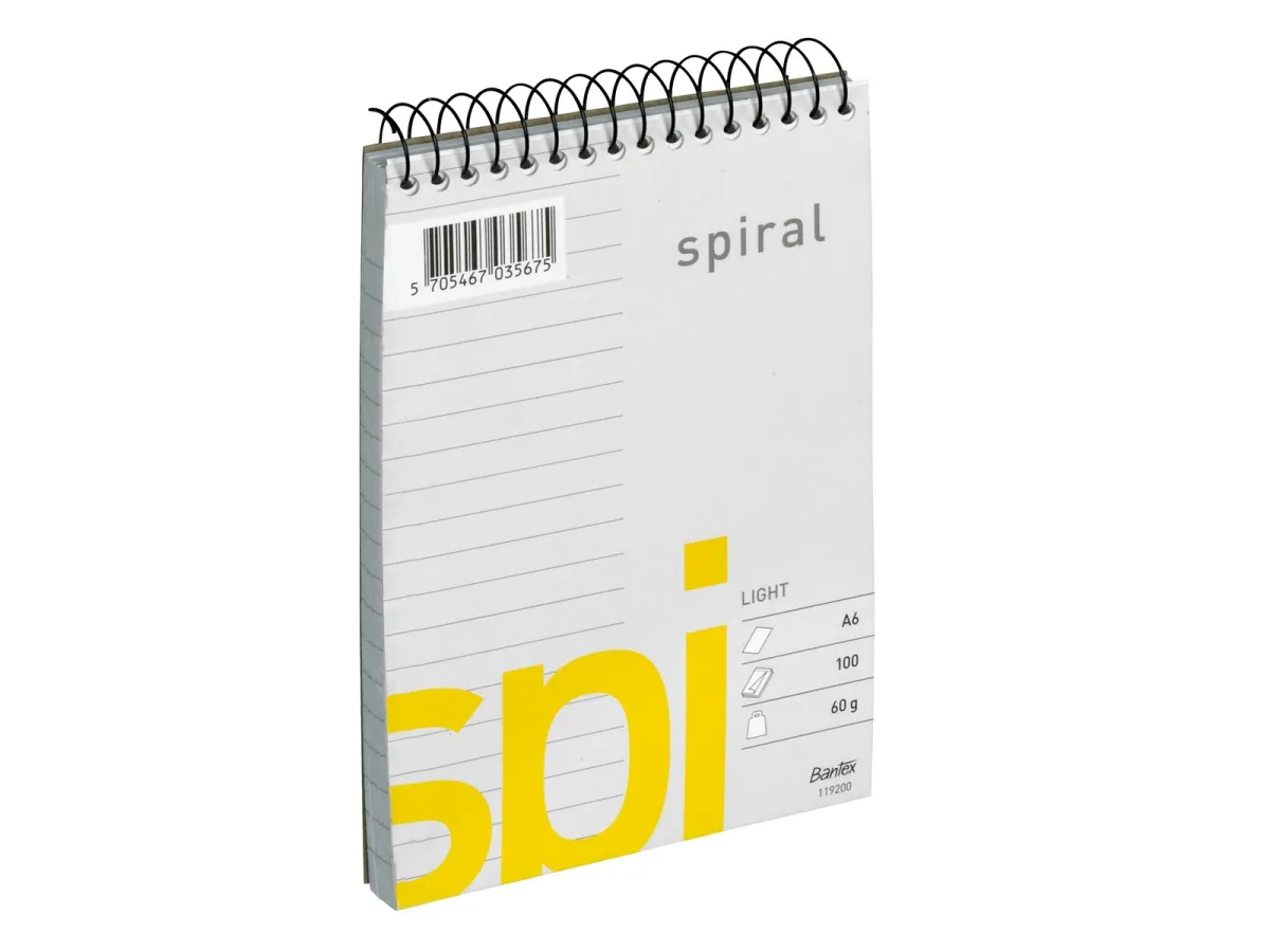 Bantex Light Spi Spiral Pad A6 Ruled