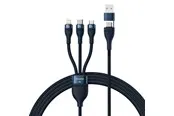 Baseus 3in1 USB cable Flash Series 2 USB-C + micro USB + Lightning 100W 1.2m (blue)