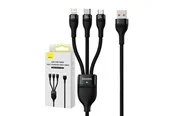Baseus 3in1 USB cable Flash Series USB-C + micro USB + Lightning 100W 1.2m (black)