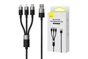 Baseus 3in1 USB cable StarSpeed Series USB-C + Micro + Lightning 3.5A 1.2m (Black)