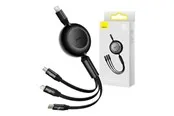 Baseus Bright Mirror 4 USB-C 3-in-1 cable for micro USB / USB-C / Lightning 100W / 3.5A 1.1m (Black)