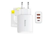 Baseus Compact Quick Charger 2xUSB USB-C PD 3A