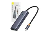 Baseus Hub 5w1 UltraJoy 5-Port (1xHDMI4K@30Hz + 4x USB-Hubs - USB 3.0 - 5 - Grau