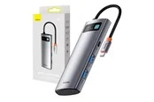 Baseus Hub-adapter 7-i-1 USB-C til 2x USB 3.0 + HDMI + USB-C PD USB-Hubs - USB 3.0 - 7 - Grau