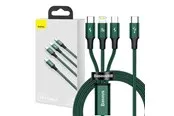 Baseus Rapid Series 3-in-1 cable USB-C For M+L+T 20W 1.5m (Green )