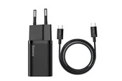 Baseus Super Si Quick Charger 1C 25W with USB-C cable for USB-C 1m (black)