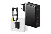 Baseus Wall charger GaN5 Pro 2xUSB-C + USB 140W (black)