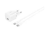 Belkin BoostCharge power adapter - PPS technology - 24 pin USB-C - 25 Watt - with USB-C cable (1m)