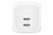 Belkin BoostCharge Pro power adapter - GaN - 2 x USB-C - 67 Watt - with USB-C cable (2m)