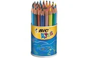 BIC Kids Evolution Triangle ECOlutions Triangular Buntstifte – Farblich sortiert, Köcher mit 48 Stiften