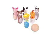 Bigjigs Wooden Bowling Set Farm 7 pcs.