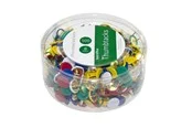 b.n.t/office thumbtacks - 8 mm head diameter - assorted colours - pack of 500