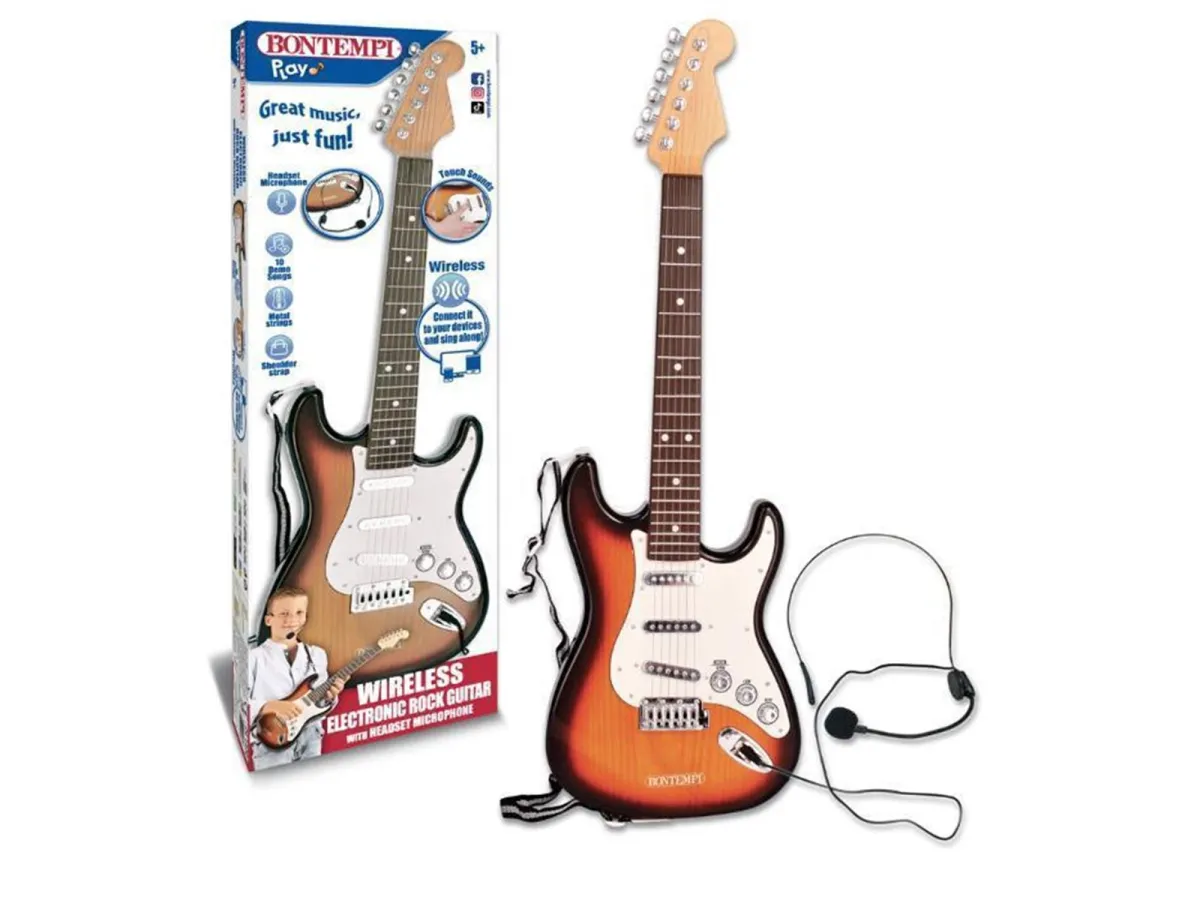 Bontempi Elektrisk rockguitar med headset *DEMO*