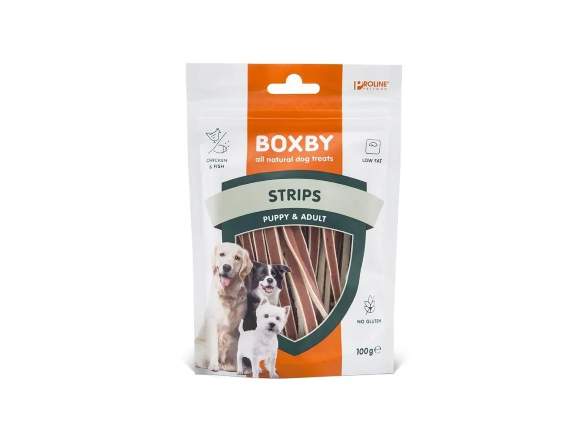 BOXBY Strips Fish&Chicken 100g. ks.