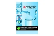 brabantia Size G - trash can liner - high-density polyethylene (HDPE) - white - pack of 40