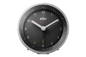 Braun BC07 - alarm clock - round - quartz - desktop - silver/black