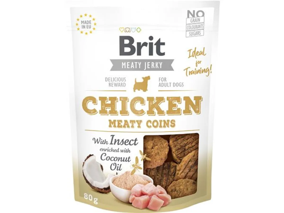 Brit Jerky Chicken with Insect Meaty Coins 80g