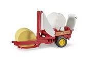 Bruder Bale wrapper with ockery and black round bales