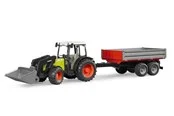 Bruder Claas Nectis 267 F with frontloader and tipping trailer