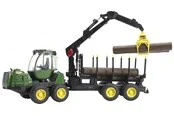 Bruder John Deere 1210E Forwarder with 4 trunks and grab