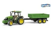Bruder John Deere 5115M tractor with tipping trailer