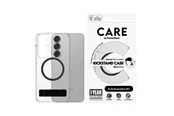 CARE by PanzerGlass Feature Case Transparent w. Black Kickstand & QI Compatible Samsung Galaxy S25+
