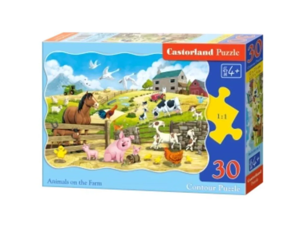 Castorland Dyr på gården 30 brik