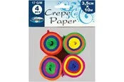 CENTRUM Crepe paper in roll. 4 rolls ass.3.5cm*10M