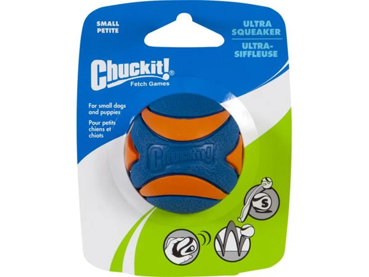 CHUCKIT Ultra Squeaker ball S