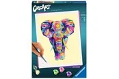 CreArt Paint by Numbers - Funky Elephant