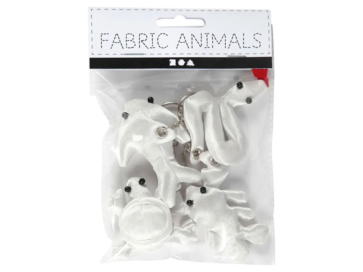 Creativ Company - Animal Keychains made of Textile 4 pcs.