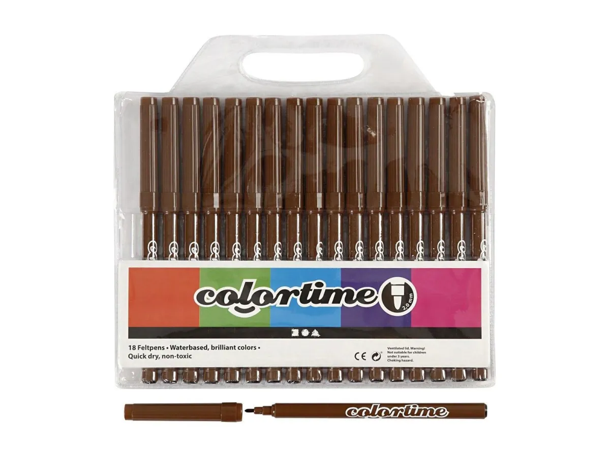Creativ Company Brown markers 18st.