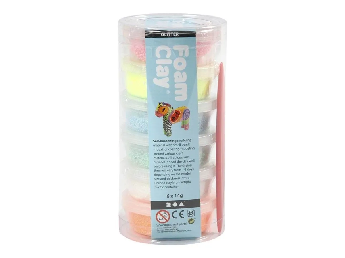 Creativ Company Foam Clay Glitter 6pack.