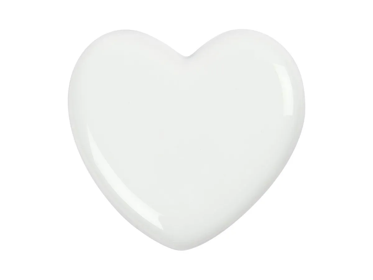 Creativ Company Glass Heart - White 1st.