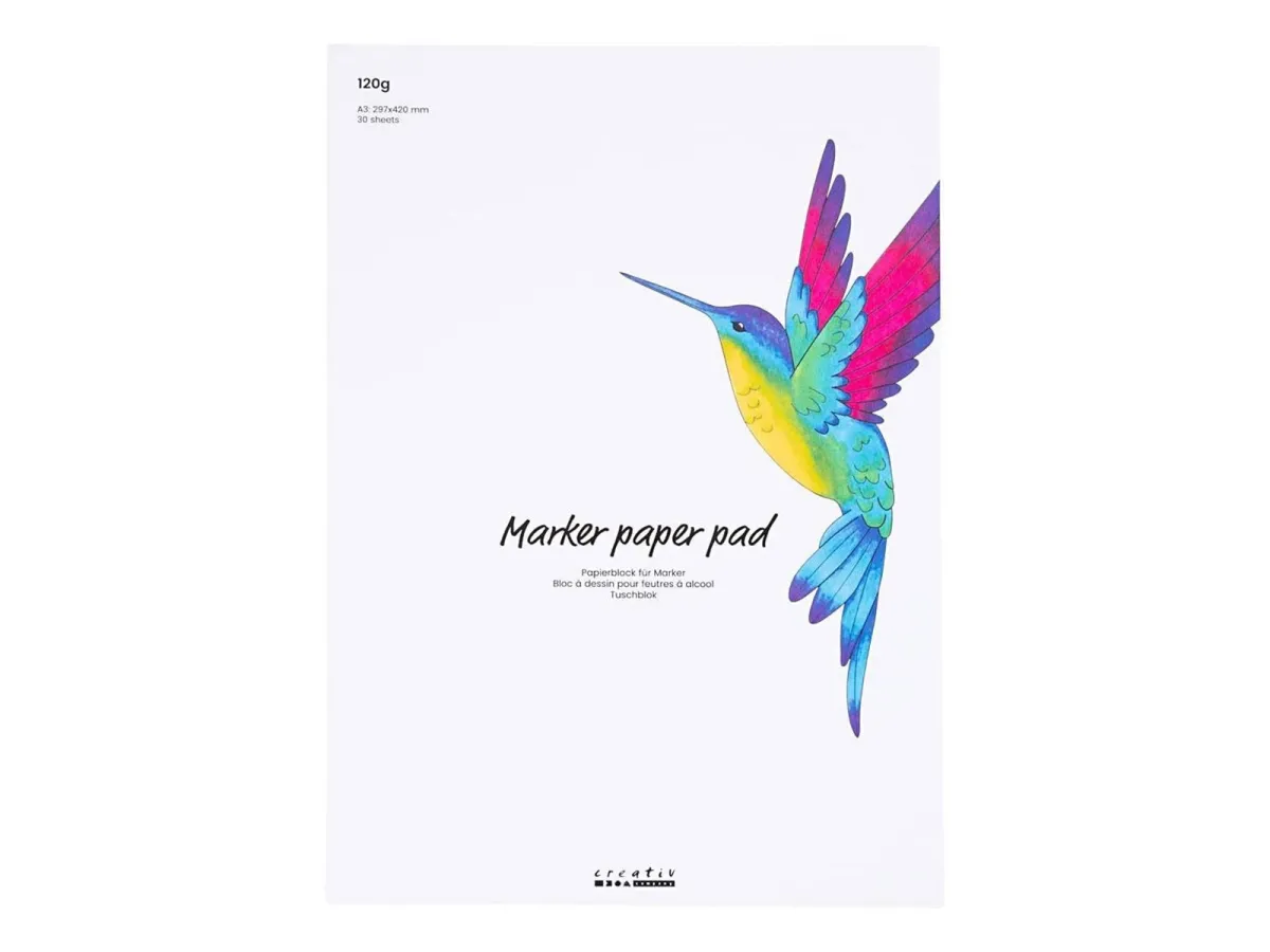 Creativ Company - Paper Pad For Markers White A3 30 Sheets