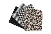 Creativ Company Patchwork Fabric Black 45x55cm 4pcs.