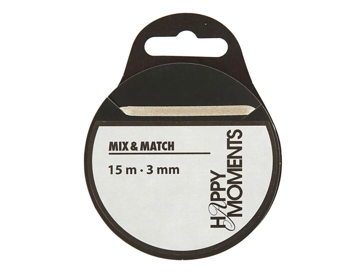 Creativ Company - Satin ribbon Off-white 15m