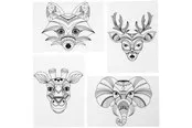 Creativ Company - Shrink Film Sheets with Wild Animal Motifs 4 pcs.