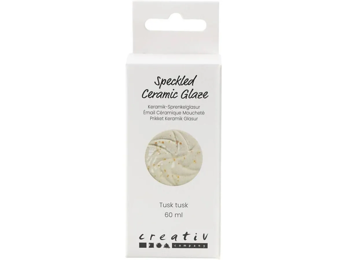Creativ Company - Speckled Ceramic Glaze 999-1060 C Opaque Tusk Tusk - 60ml