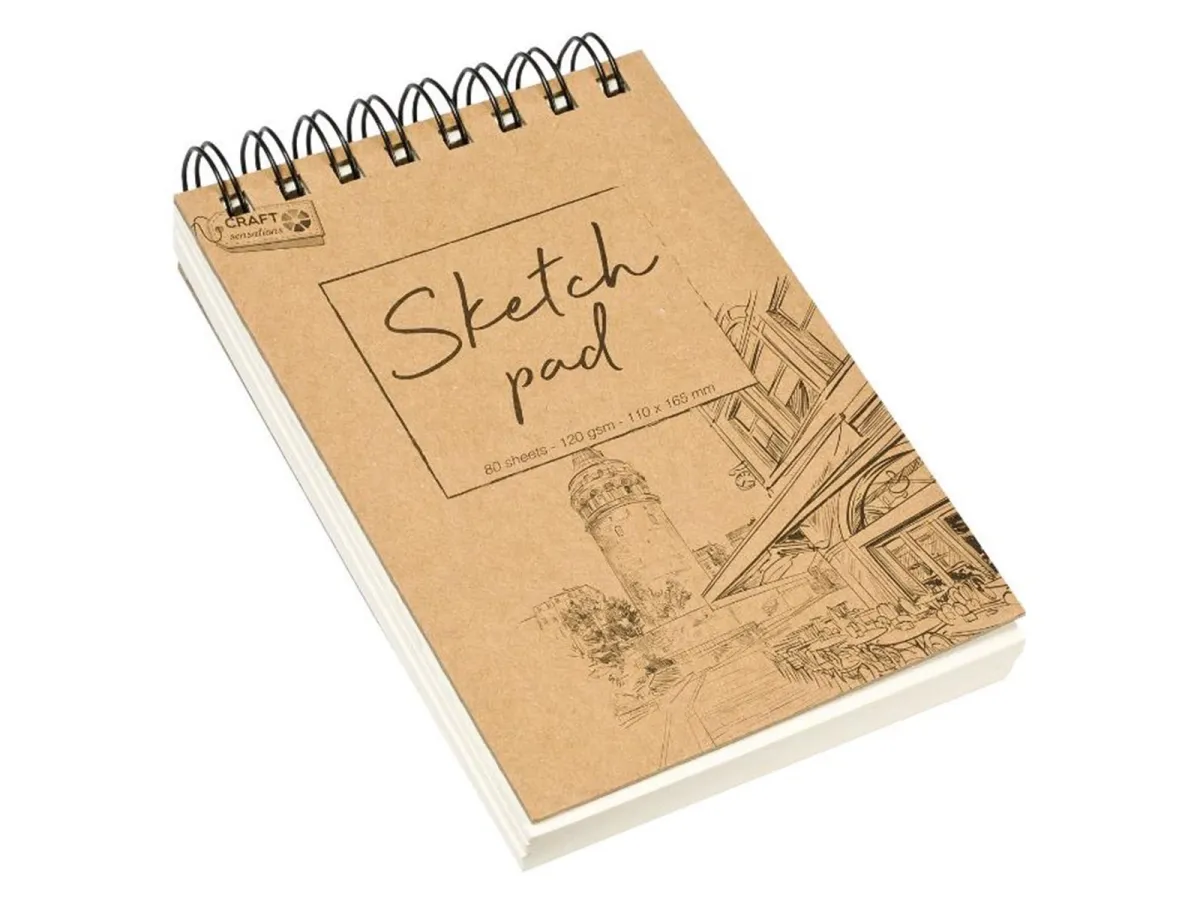 Creative Craft Group Sketchpad with top spiral. 11*16.5cm.