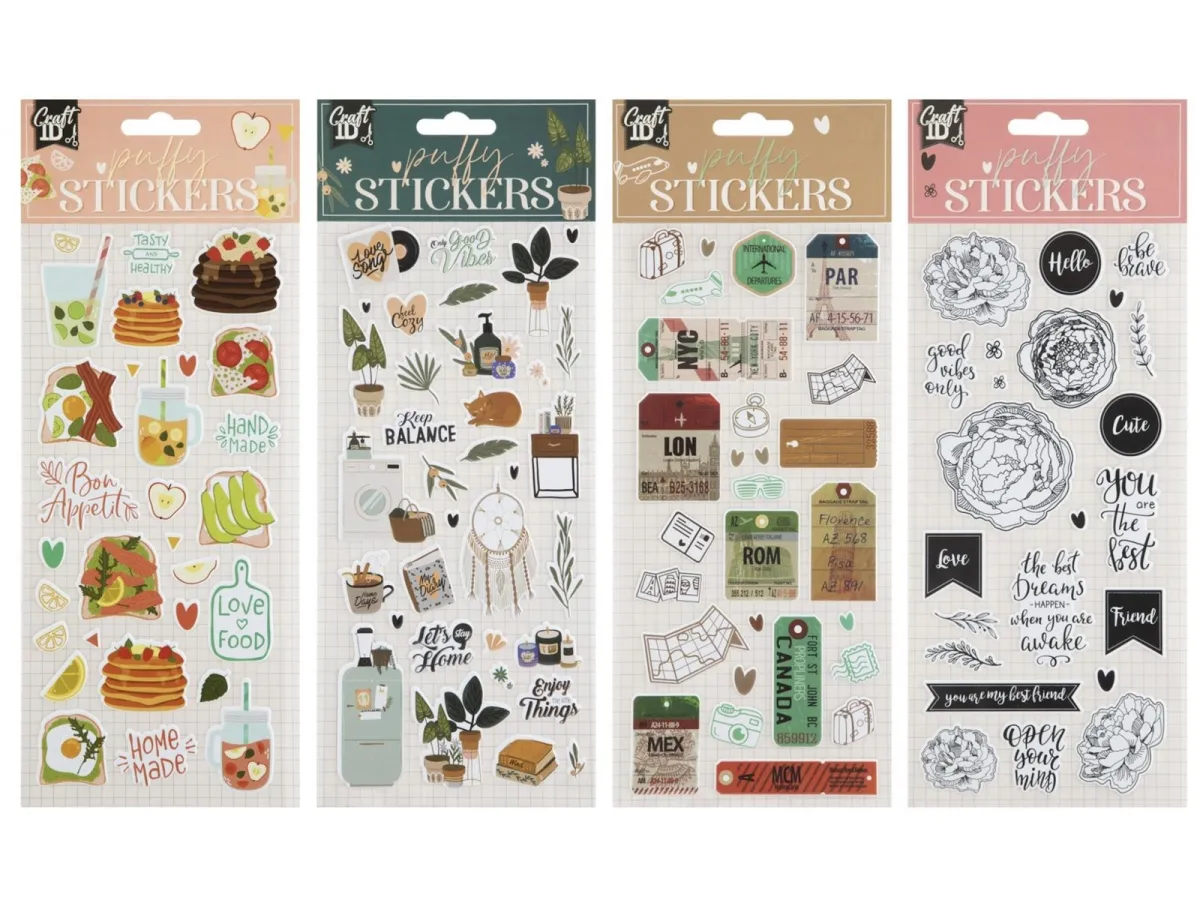 Creative Craft Group Stickers Puffy 4 different