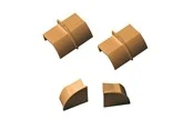 D-LINE Adapter Kit 22x22mm 4 Pieces Oak Colored