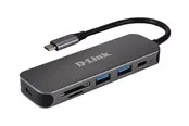 D-Link DUB-2325 - hub - with card reader - 5 ports USB-Hubs - 5 - Grau
