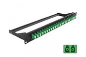 DeLOCK 19″ Fibre Patch Panel 24 port LC Duplex green
