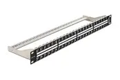 DeLOCK 19″ Keystone Patch Panel 48 Port 1 U Black