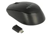 DeLOCK Optical 3-button mini mouse - Maus (Schwarz)